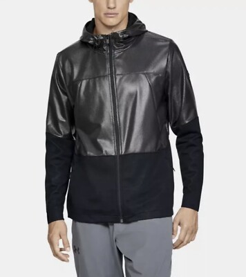 Under Armour Windbreaker Jacket Hooded Coat Hybrid Anorak Men's XL MSRP $120