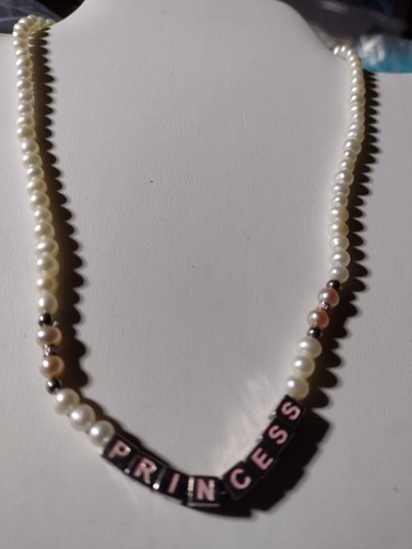 Vintage 16" Freshwater Pearl W/925 Sterling Clasp Customized Princess Beads