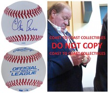 Chris Berman Signed Baseball COA Proof Autographed ESPN Sportscaster