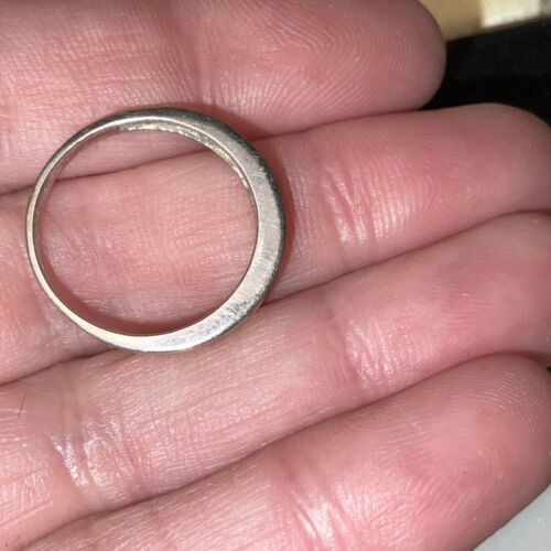 Anello a fascia matrimonio/anniversario con diamanti originali 10 carati WG - Foto 3 di 6