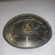 Vintage Belt Buckle Cowboy On A Horse