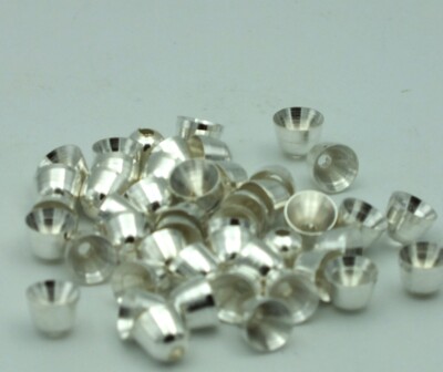 Brass Tapered Cone Heads for Fly Tying Nickel 3/16'' 5mm 50 pkg MAT265