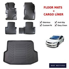 Floor Mats Cargo Trunk Liner For Honda Civic Sedan 2001-2005 Waterproof 3d Set Floor Mats Cargo Trunk Liner For Honda Civic Sedan 2001-2005 Waterproof 3d Set