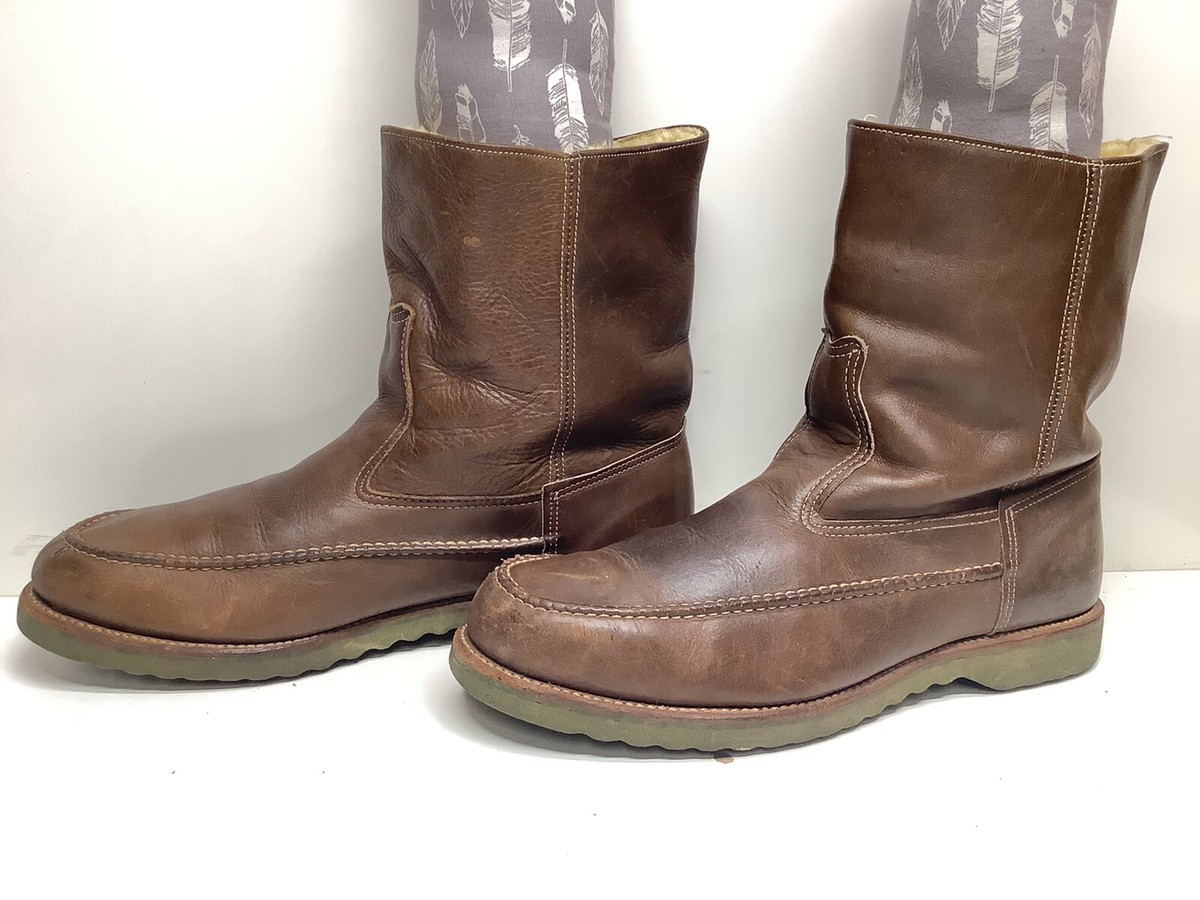 VTG MENS HERMAN SHOES WINTER WORK BROWN BOOTS SIZE 12 | eBay