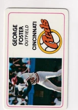 1981 PERMA GRAPHICS GEORGE FOSTER CINCINNATI REDS SUPER STAR CREDIT CARD JC-4454