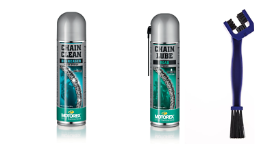 Motorcycle Quad Kart Chain Cleaning Kit Motorex Chain Lube Spray 500ML