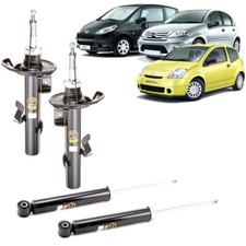 KIT 4 AMMORTIZZATORI COMPLETO CITROEN C2 E C3 l 1.1 1.4 1.6 HDi DAL 2002 IN POI