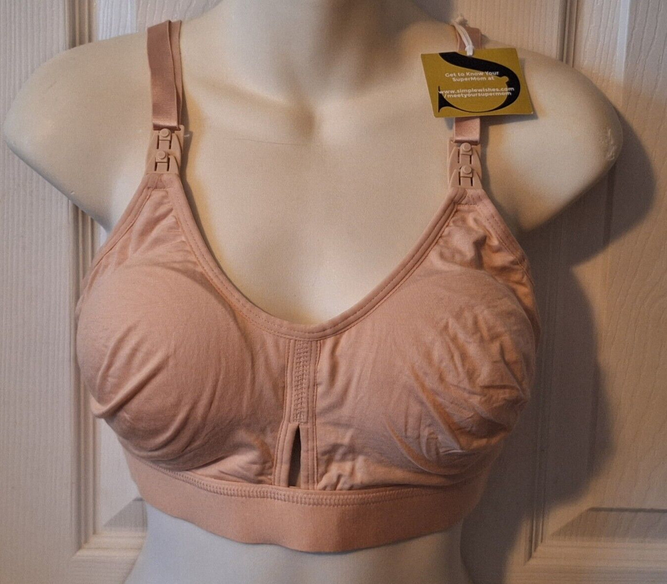 NWT Simple Wishes Maternity Nursing Bra Wireless Women's M Convertible Full Cup