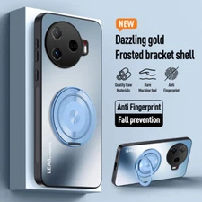 For Tecno Camon 30 Pro, Hybrid Acrylic Magnetic Ring Holder Stand Case Cover