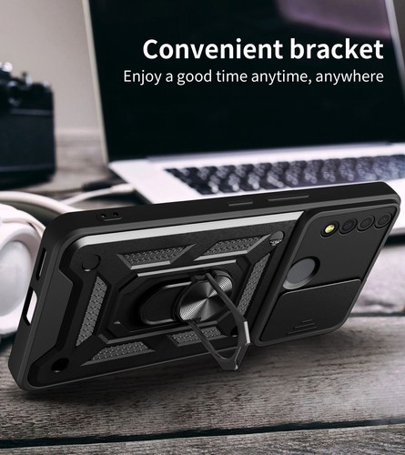 For TCL 30 XE 5G/Case Shockproof Ring Stand Phone Cover w/ Tempered Glass - Photo 7 sur 16