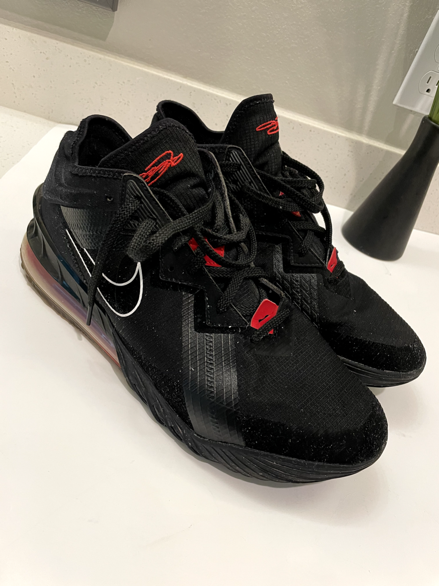 nike lebron 18 low black red
