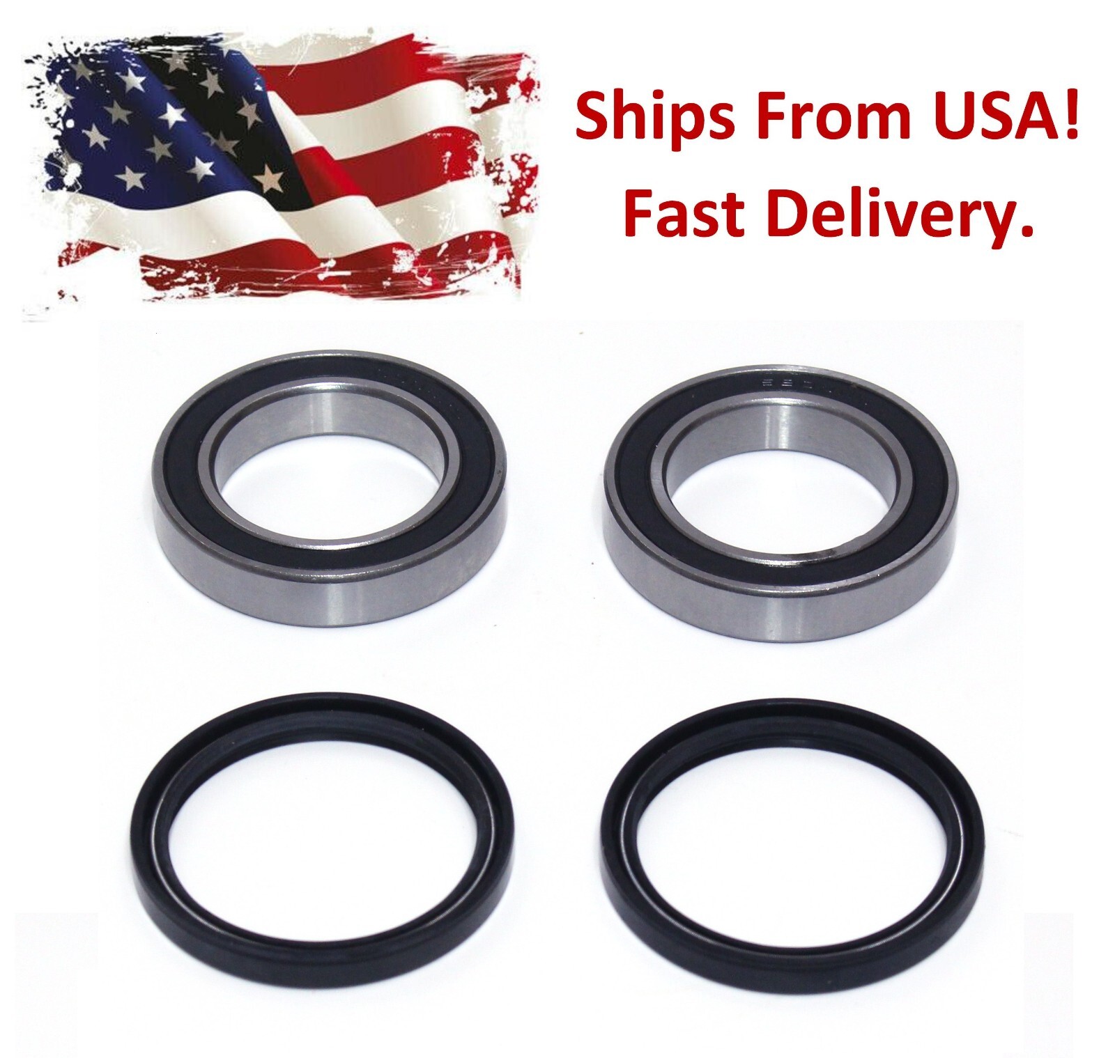 Rear Axle Bearings and Seals Kit Compatible with Honda 1993