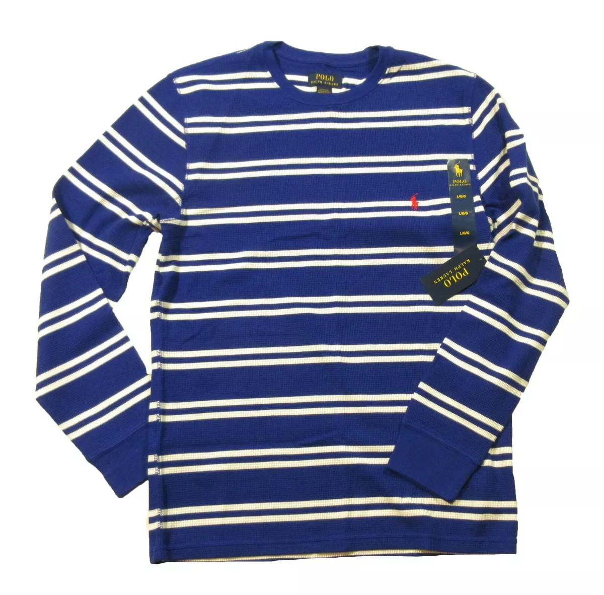 Polo ralph lauren men's waffle knit crew neck clearance shirt