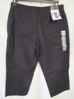 Rafaella Cotton Blnd Black  Classic Fit Capri  SR$58 NEW