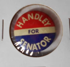 1" Handley Indiana U. S. Senate litho pinback button