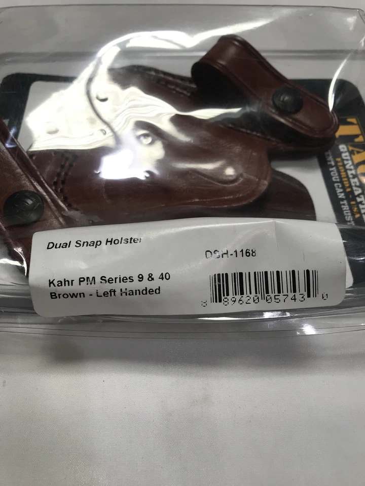 Funda de paleta de cuero marrón para romper pulgar Tagua DSH 1168 LH Kahr PM Series 9 y 40 Foto 2 de 3