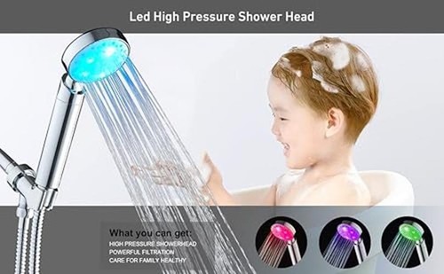 KAIREY Led Shower Head 7 Color Light Change Automatically Handheld ...
