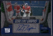 2022 Panini Playbook #GLG-RD Ron Dayne Goal Line Graphs Green #/25