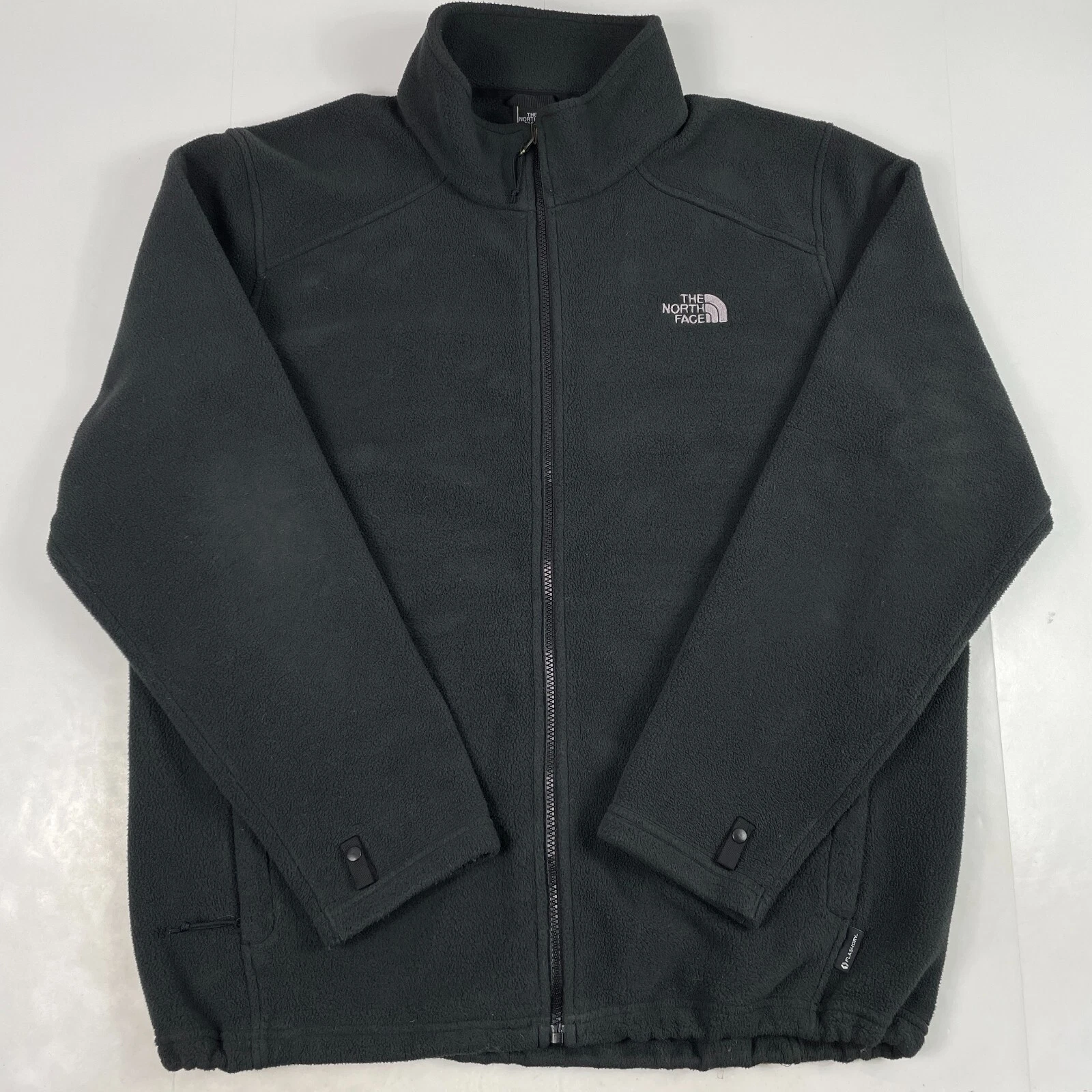 The North Face Jacket Mens Extra Large Gray Flashdry Fleece Full Zip Hiking Ski