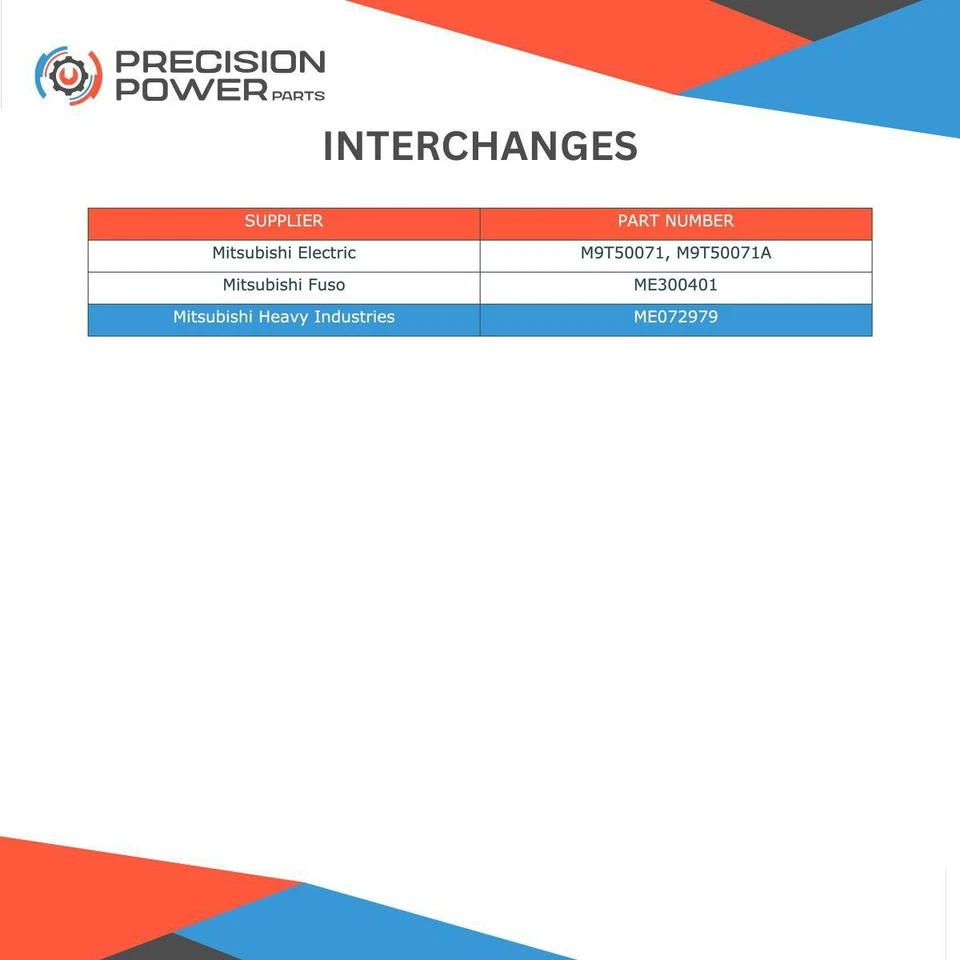 Arranque para Mitsubishi Fuso FK 7.5L 98-02 M9T50071 M009T50071 RM072979E ME300401 Foto 3 de 4
