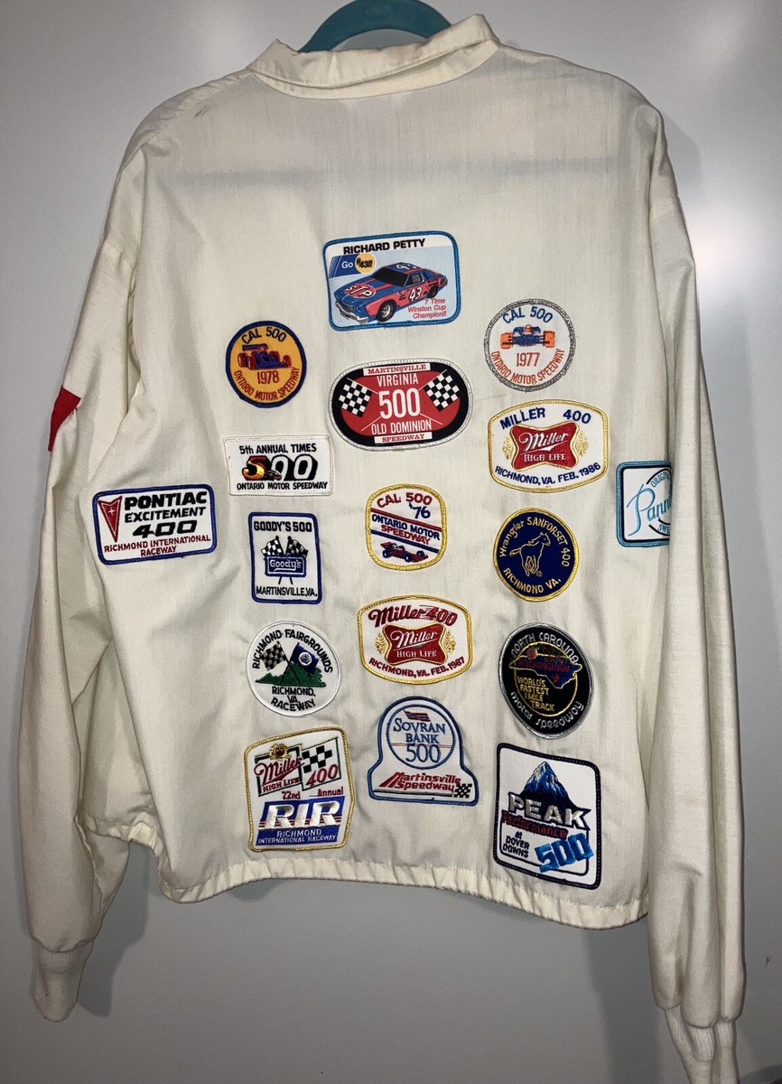 VTG RJR NASCAR Winston Cup Series Jacket XL W/ 18 VTG Patches 70s