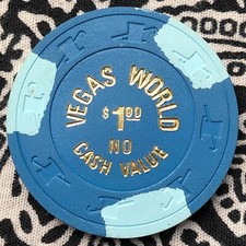 Vegas World 1.00 NCV No Cash Value Las Vegas, Nevada Gaming Poker Casino Chip
