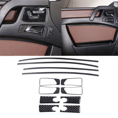 12STK  Auto Aufkleber Innentür Abdeckung Kohlfaser für Benz G500 2013-18