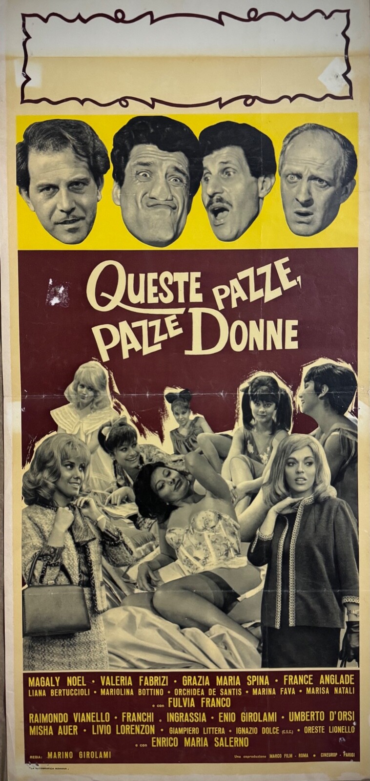 Locandina originale film Queste pazze, pazze donne (1964) - Regia di Marino Girolami
