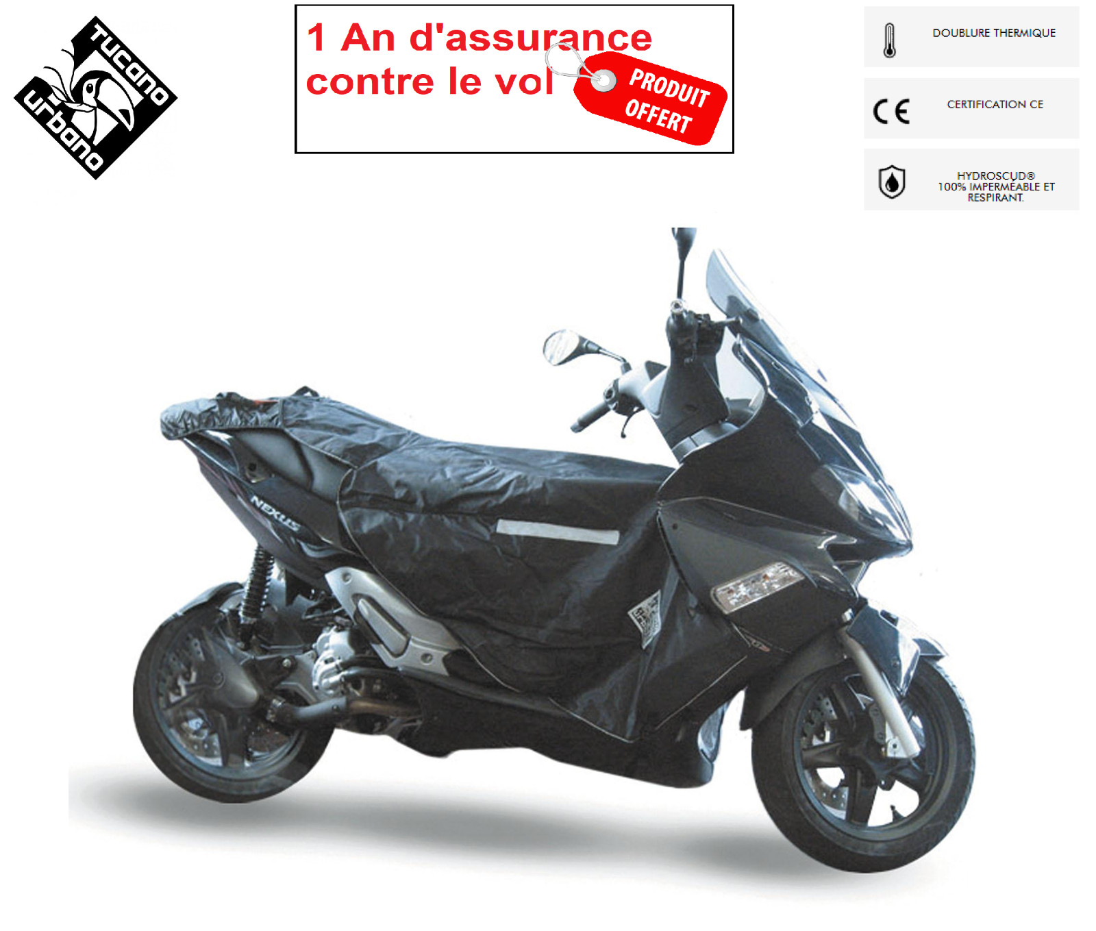 Tablier Gilera Nexus contre le froid manchon étanche Tucano R043