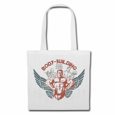 Tasche Beutel Baumwolltasche BODY BUILDING POWER STRONG ACTIVITY BODYBUILDING Ba