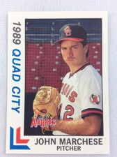 1989 Quad City Angels-Eastern League-BEST Baseball Card-John Marchese
