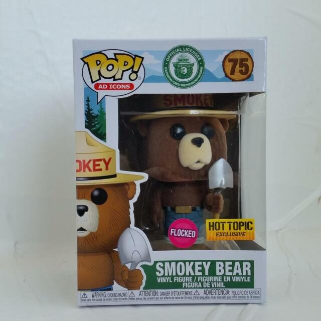Funko Pop Flocked Smokey The Bear Shovel 75 Figure Hot Topic Exclusive Ad Icons | eBay