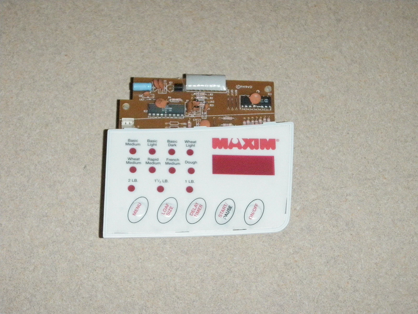 Electronic Control Panel for Maxim Bread Maker Machine Model BM500