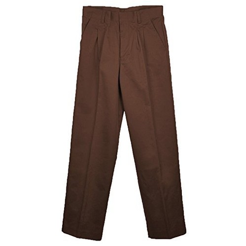 Toddler Brown Pants Pleated Pull On 