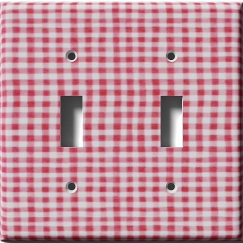 SnazzySwitch Red Gingham Coperchio piastra interruttore luce decorativo - Foto 24 di 24