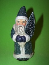 VINTAGE COMPOSITION MATERIAL SANTA CLAUS FIGURINE