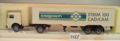 Brekina 1/87 Büssing LS 11 Sattelzug Cisigraph Strim 100 CAD/CAM OVP #2133