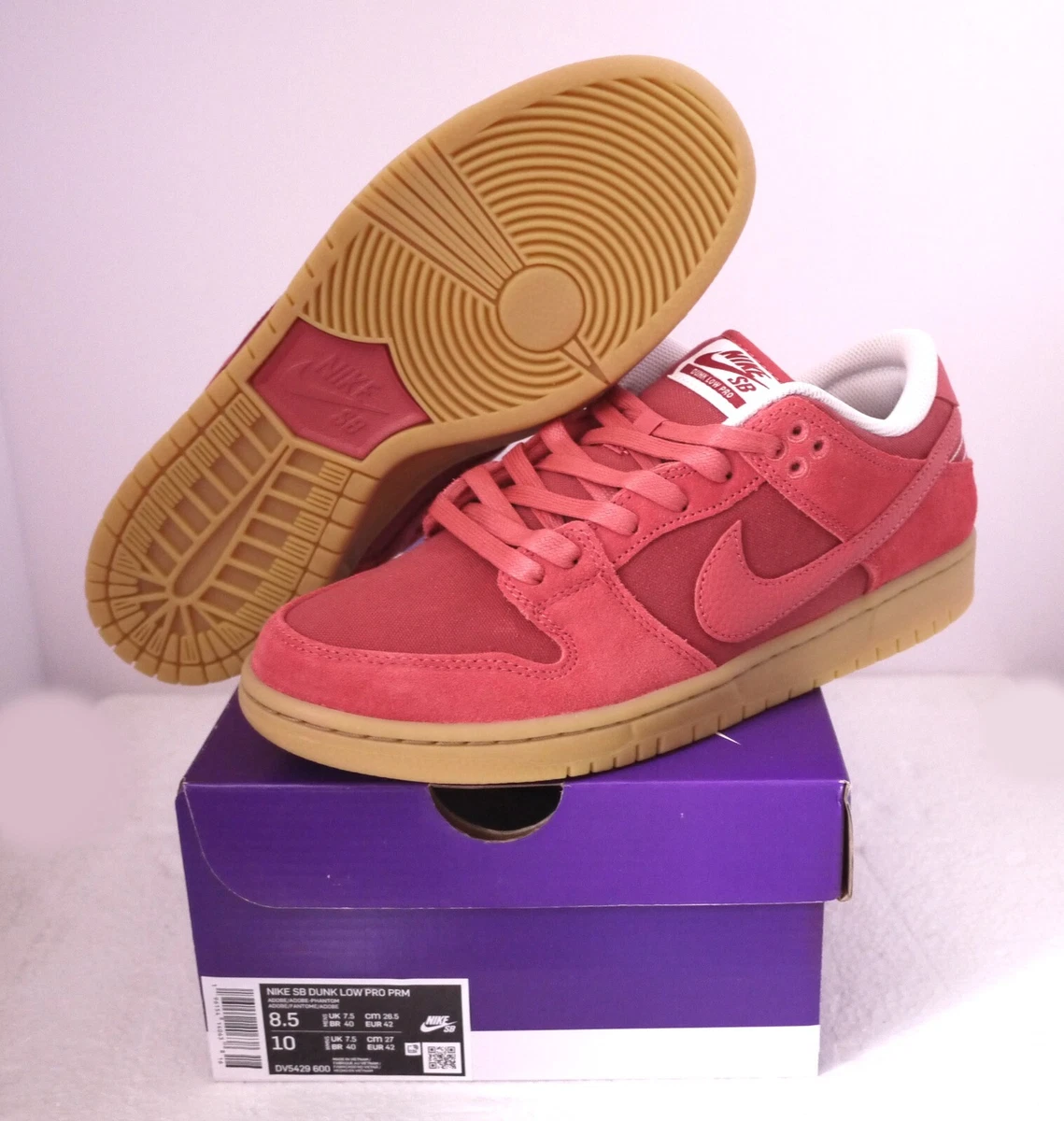 NIKE SB DUNK LOW PRO (ADOBE) (DV5429-600) ADOBE SHOES (Men 8.5) NEW in BOX!!