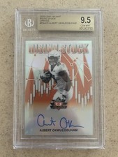 2020 Albert Okwuegbunam Leaf Valiant Auto BGS 10 Auto 9.5 /50 Orange Rising