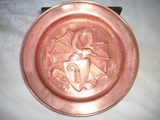 Kupferteller mit Schweizermotiv (BASLER WAPPEN) 21cm