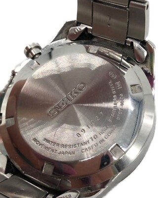 SEIKO Chronograph 8T67-00C0 Men's Watch Blue Dial Analog Round