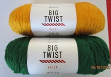 BIG TWIST ACRYLIC VALUE. YARN.  2 COLORS.