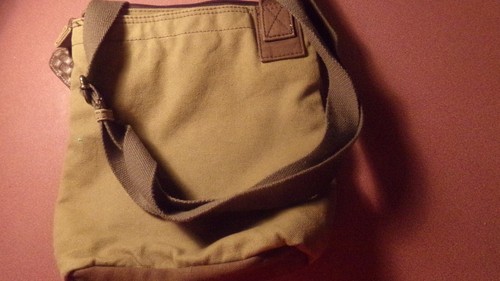 Chala Handbag Patch Crossbody HORSE Brown Bag Canvas 10" With Bonus Necklace - Picture 9 of 14