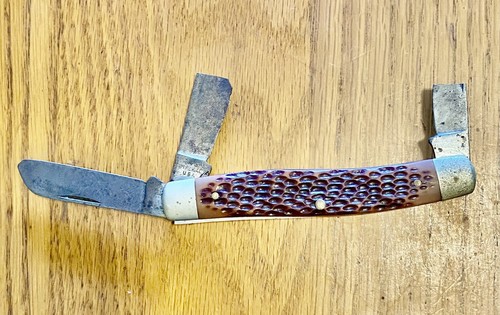 Vintage Imperial USA Frontier 4434 3 Blade Knife Powder Horn Stockman Knife - Picture 4 of 4