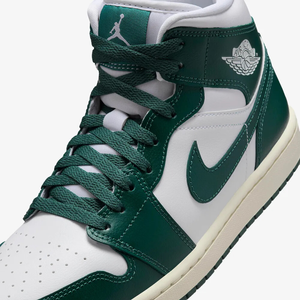 New Nike Women's Air Jordan 1 Mid Shoes - Oxidised Green