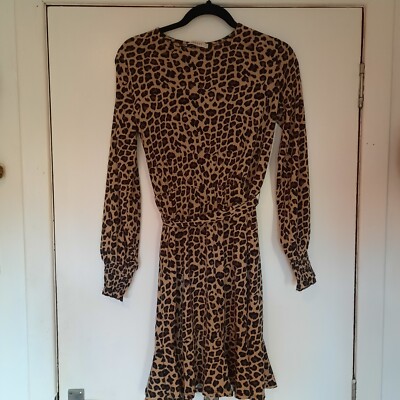 Oasis Leopard Print Long Sleeved Dress UK