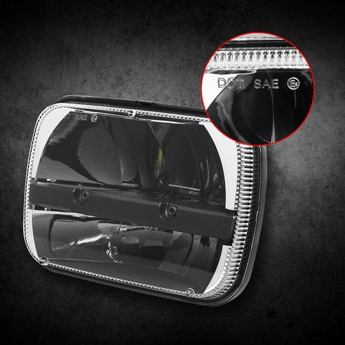 5X7" / 7x6" Inch LED Headlight Sealed Beam High/Low For Jeep Cherokee XJ YJ 60W - Picture 9 of 12