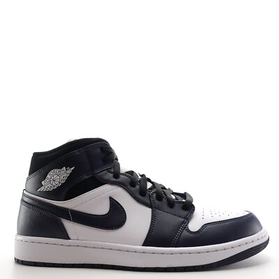 Nike Air Jordan 1 Mid Armory Navy White Black Sneakers 554724-411