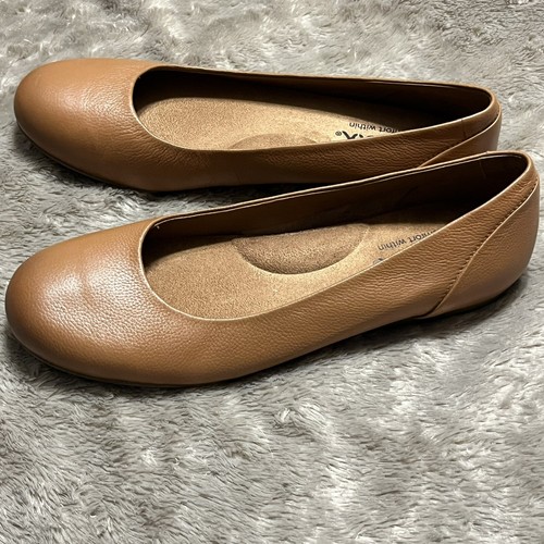 NEW Softwalk Sonoma Brown Leather Classic Comfort Ballet Flat Shoes Womens Sz 9 - Picture 3 of 22