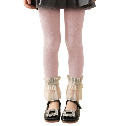 Fashionable Cotton Tights with Lace Accents 1-8Y Children s Legwear for Girls - Picture 16 of 28
